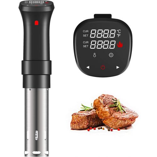  Fityou Sous Vide Cooker 1100W, Thermal Immersion Circulator with Recipe and Adjustable Clamp, Sous Vide Heater with Accurate Temperature & Digital Timer, Ultra Quiet Stainless Stee