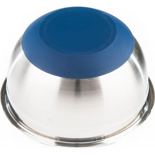  Fitzroy and Fox Non-Slip Stainless Steel Mixing Bowls with Lids, Set of 3, Blue