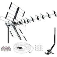 [Newest 2021] Five Star Outdoor HDTV Antenna up to 200 Mile Long Range, Attic or Roof Mount TV Antenna, Long Range Digital OTA Antenna for 4K 1080P VHF UHF Supports 4 TVs Installat