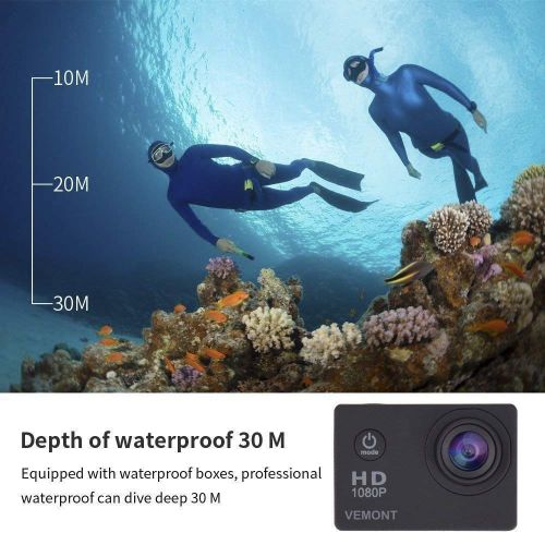  Fiveblessing Action Camera Waterproof Camera WiFi 4K & FHD 1080P Underwater Video Cam...