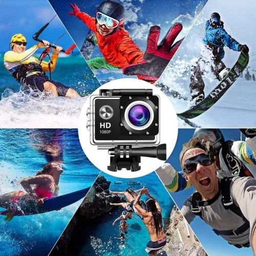  Fiveblessing Action Camera Waterproof Camera WiFi 4K & FHD 1080P Underwater Video Cam...