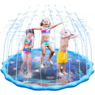 Fixget Sprinkle Pad, Newest Water Play Sprinkler for Kids, Inflatable Outdoor Water Toys Sprinkle Play Mat for Children