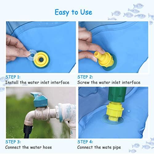  Fixget Sprinkle Pad, Newest Water Play Sprinkler for Kids, Inflatable Outdoor Water Toys Sprinkle Play Mat for Children