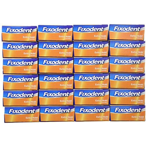  Fixodent Extra Hold Denture Adhesive Powder 1.6 Ounce (Pack of 24)