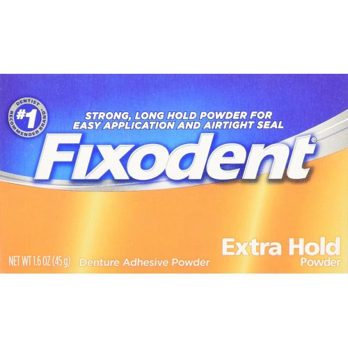  Fixodent Extra Hold Denture Adhesive Powder 1.6 Ounce (Pack of 24)