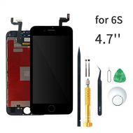 Fixphone Smart Screen Replacement Compatible with iPhone 6S, in Black 5.5 with Tools, Manual, Glass Protectors, LCD Repair Kit Display Full Front Touch Screen Digitizer Frame Assembly(Black)