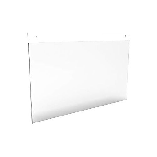  FixtureDisplays 24PK 8.5x14 Wall Mount Sign Holder Clear Acrylic Picture Frame Single-Side Image Holder, Vertical 12061-8.5X14-24PK-NF