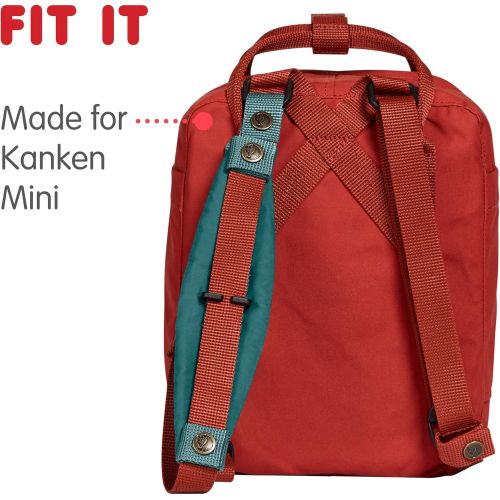  Fjallraven, Kanken Mini Shoulder Pads for Backpacks, Frost Green