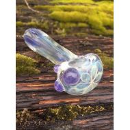 FlabbaGlassDesigns Lively Lavender Color Changing Glass Pipe. Smoking Bowl. Glass Smoking Pipe. Spoon Pipe. Girly Pipe. Cute Pipe. Tobacco Pipe. Made in USA