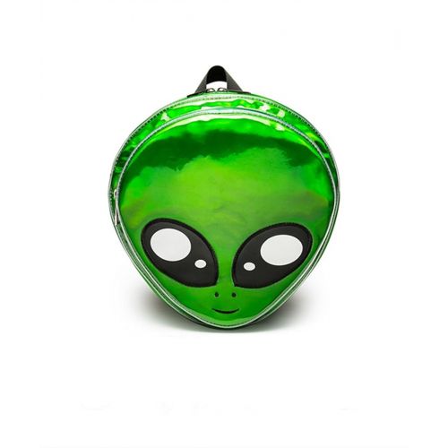  Flada Alien Head Backpack PVC Hologram Women Backpack Purse Casual Shoulder Bag