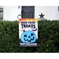 Flagfolio Teal Pumpkin Halloween Garden Flag