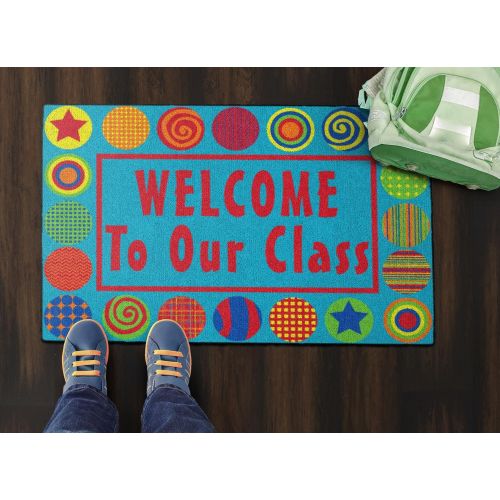  Flagship Carpets CE329-08W Patterned Circles Welcome Mat, Multi