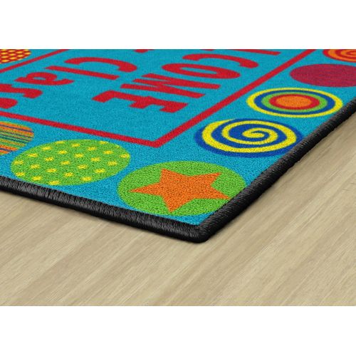  Flagship Carpets CE329-08W Patterned Circles Welcome Mat, Multi