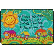 Flagship Carpets Good Morning Bright Sunshine Colorful Cartoon Rug for Childrens Classroom, Kids Room Carpet, Playroom or Activity Area, 4 x 6, Blue/Multicolor