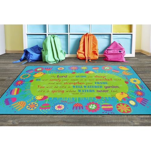  Flagship Carpets FE284-44A Gods Garden Isaiah 58: 11, Multi