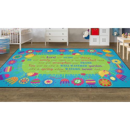  Flagship Carpets FE284-44A Gods Garden Isaiah 58: 11, Multi