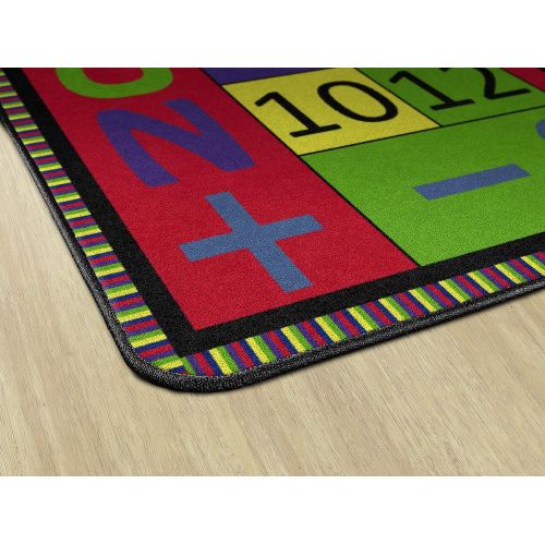  Flagship Carpets Addition and Subtraction Rug, Incorporates Movement and Fun Into Math Exploration, Childrens Classroom Educational Carpet