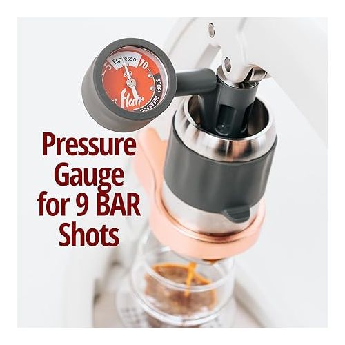  Espresso Maker PRO 2 (White) - An all manual lever espresso maker with stainless steel brew head and pressure gauge