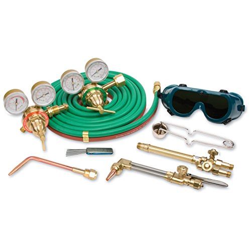  Flame Tech Inc. FlameTech FTVMDUK-20-300 Medium Duty Utility Kit for Cutting and Welding, Cuts Up to 5, Oxygen and Acetylene, Victor Compatible, Tested in The USA