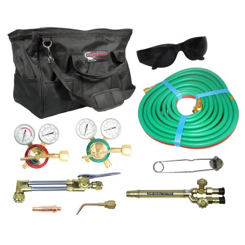  Flame Tech Inc. FlameTech FTVMDUK-20-300 Medium Duty Utility Kit for Cutting and Welding, Cuts Up to 5, Oxygen and Acetylene, Victor Compatible, Tested in The USA