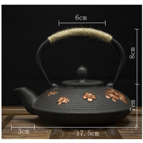  Flameer Japanese Black Cast Iron Tea Teapot Kettle Trivet Strainer Gift Plum Cat