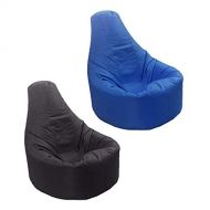 Flameer XXL Recliner Gaming Beanbag Chair Cover Adult Waterproof Royal Blue & Black