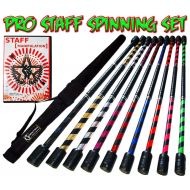 Flames N Games 1.4m Pro Contact Practice Fire Staff Set + DVD + Bag- Spiral Deco