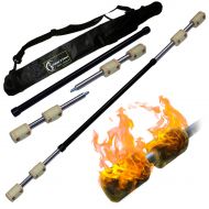 Flames N Games Fyrefli Fire Staff - 3 piece Staff 120cm  4x65mm wicks + Travel Bag