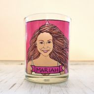 FlamingIdols Mariah Carey Glass Votive Candle  LGBTQ Altar Candle