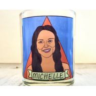 FlamingIdols Michelle Rodriguez Glass Votive Candle  LGBTQ Altar Candle