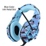 Flamingogogo PS4 Gaming Headset Wired PC Stereo Earphones Headphones with Microphone for New Xbox OneLaptop Tablet Gamer,Blue 2 with Retail Box