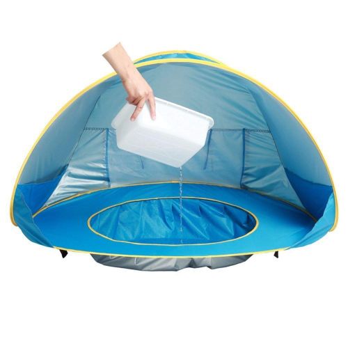  Flamingogogo Baby Beach Tent Waterproof Pop Up Portable Shade Pool UV Protection Sun Shelter for Infant Kids Outdoor Camping Beach Sunshade