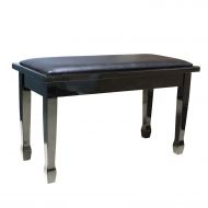 Flanger Solid Hard Wood Piano Bench with Large Storage Compartment, Ebony(Black) (FJ-001)