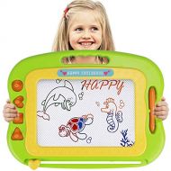 [아마존베스트]Flanney Large Magnetic Doodle Pad Drawing Board for Kids Toddlers Erasable Magnet Sketch Drawing Pad Educational Learning Toy with 4 Stamps Boys Girls Age of 3 4 5 6