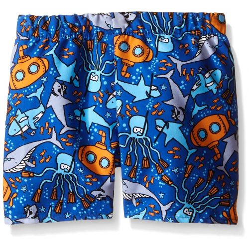  Flap Happy Baby Boys Upf 50+ Rash Guard and Infant Swim Diaper Trunk Set