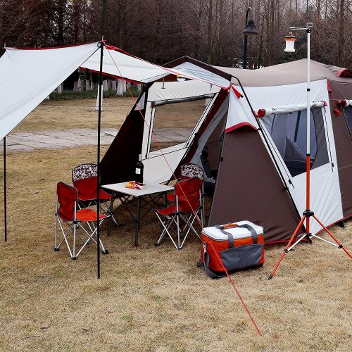  Flash PORTAL Lightweight Aluminum Folding Square Table Roll Up Top 4 People Compact Table with Carry Bag for Camping, Picnic, Backyards, BBQ