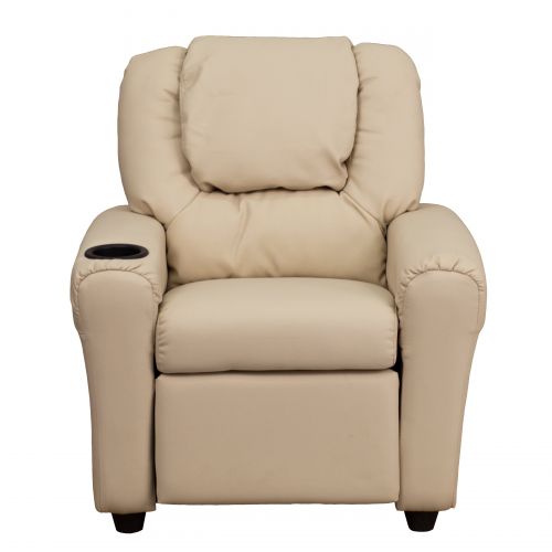  Flash Furniture Kids Vinyl Recliner with Cupholder and Headrest, Multiple Colors