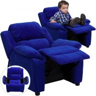 Flash Furniture Kids Microfiber Recliner with Storage Arms, Multiple Colors