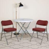 [아마존베스트]Flash Furniture HERCULES Series Premium Curved Triple Braced and Double Hinged Fabric Upholstered Metal Folding Chair, Multiple Colors