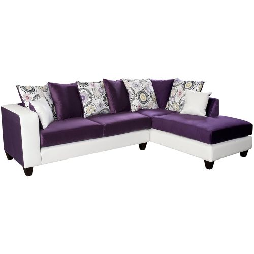  Flash Furniture Riverstone Implosion Purple Velvet Sectional