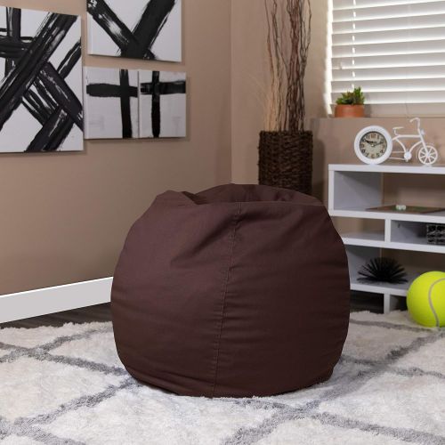  [아마존베스트]Flash Furniture Small Solid Brown Kids Bean Bag Chair
