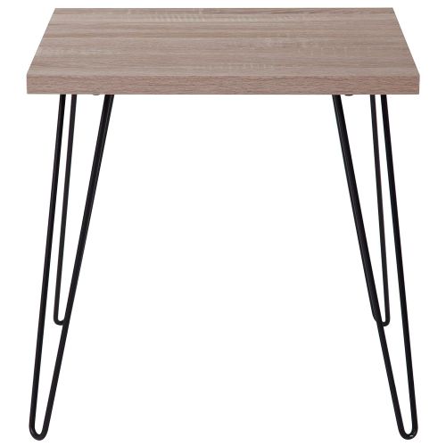  Flash Furniture Union Square Collection Sonoma Oak Wood Grain Finish Coffee Table with Black Metal Legs