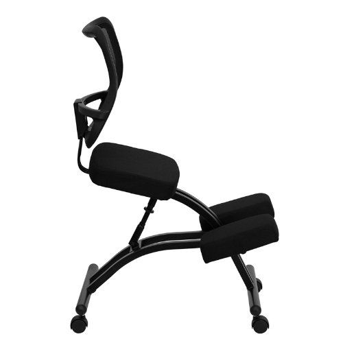  Flash Furniture Mobile Ergonomic Kneeling Chair with Black Mesh Back