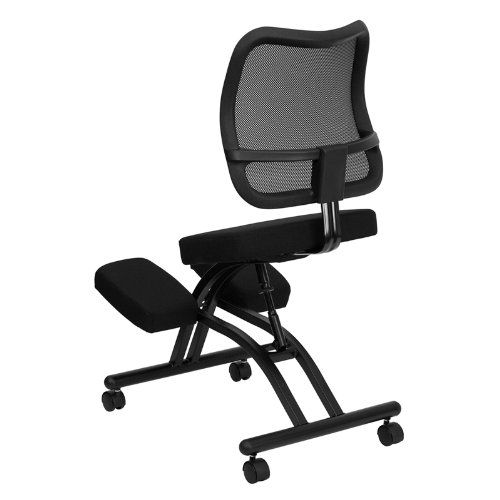  Flash Furniture Mobile Ergonomic Kneeling Chair with Black Mesh Back