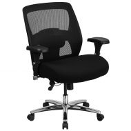 Flash Furniture HERCULES Series 24/7 Intensive Use Big & Tall 500 lb. Rated Black Mesh Executive Swivel Chair with Ratchet Back