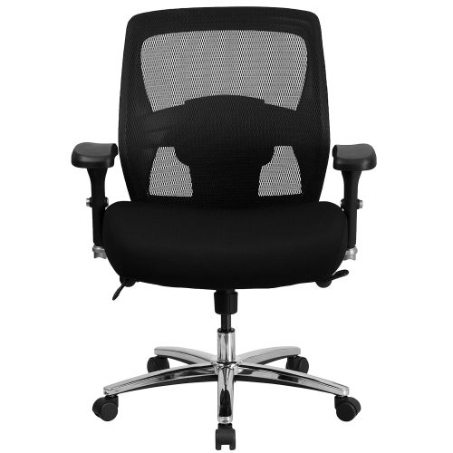  Flash Furniture HERCULES Series 24/7 Intensive Use Big & Tall 500 lb. Rated Black Mesh Executive Swivel Chair with Ratchet Back