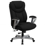 Flash Furniture HERCULES Series Big & Tall 400 lb. Rated Black Fabric Executive Swivel Chair with Adjustable Arms