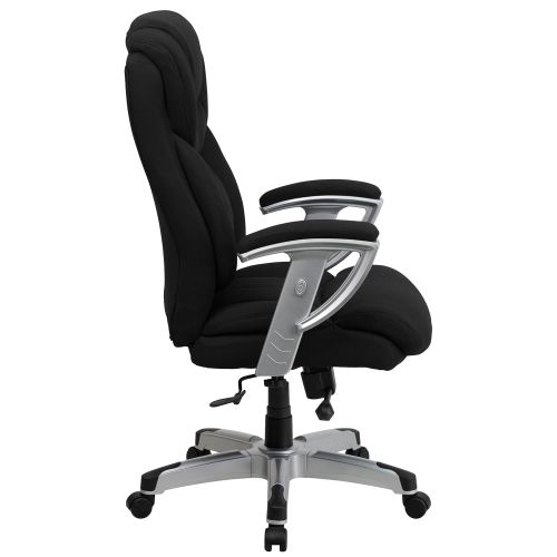 Flash Furniture HERCULES Series Big & Tall 400 lb. Rated Black Fabric Executive Swivel Chair with Adjustable Arms