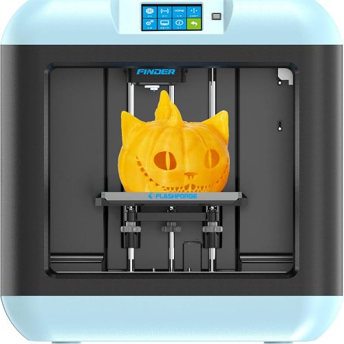  Flashforge Finder Lite 3D Printers Removable Platform Build Volume (140 x 140 x 140 mm) Fully Enclosed,Touch Screen,3D Printer Houses,School (Blue)