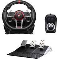 Flashfire Suzuka 900R racing wheel set with Clutch pedals and H-shifter for PC, PS3, PS4, Xbox 360, XBOX ONE and Nintendo Switch